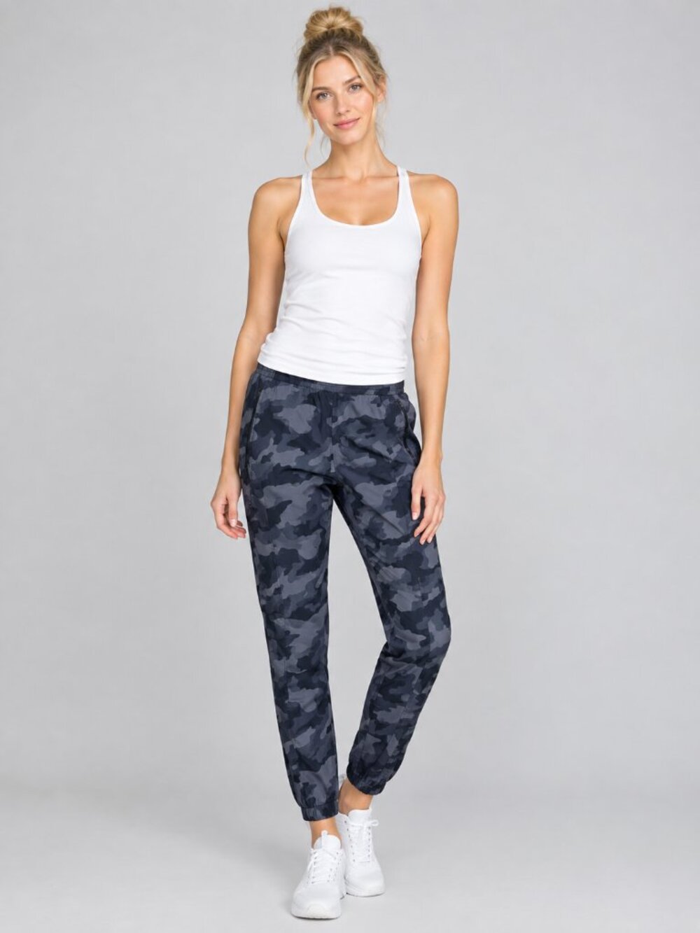 2/$30 Old Navy Active Camo Stretchtech Joggers High Rise Black Gray XXL #A4690